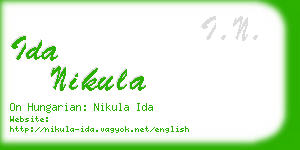 ida nikula business card
